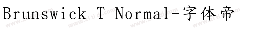Brunswick T Normal字体转换
